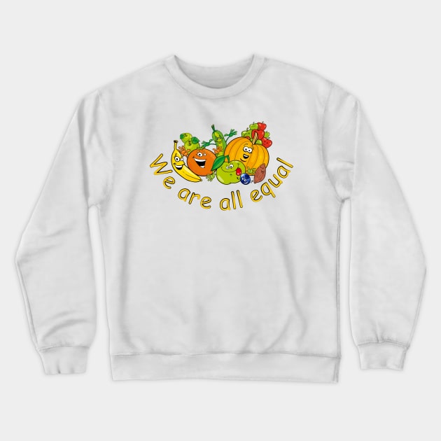 group of fruit and vegetables Crewneck Sweatshirt by Johnny_Sk3tch